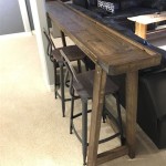 Bar Height Table Behind Couch