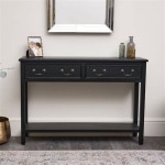 Black Console Table With Drawers