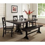 Black Dining Table And Benches