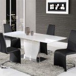 Black Dining Table White Chairs