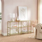 Console Table Gold And Glass