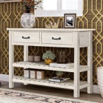 Console Table With Storage White