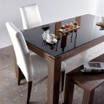 Glass Top Black Dining Table