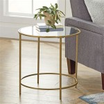Gold And Glass Side Table