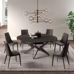 Large Round Dining Table Extendable