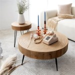 Modern Natural Wood Coffee Table