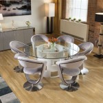 Round Glass Dining Table And 6 Chairs