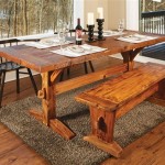 Rustic Dining Table With Bench