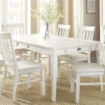 White Rectangle Dining Table For 6