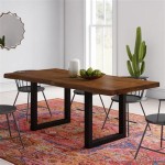 Wood And Metal Dining Room Table