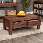 Wood Coffee Table With Drawer