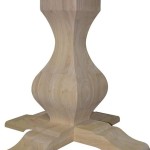 Wood Table Pedestal Base Only